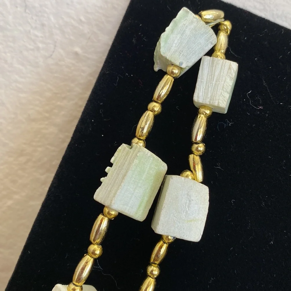 Vintage Scarab Beetle Stone Necklace - Picture 6 of 8